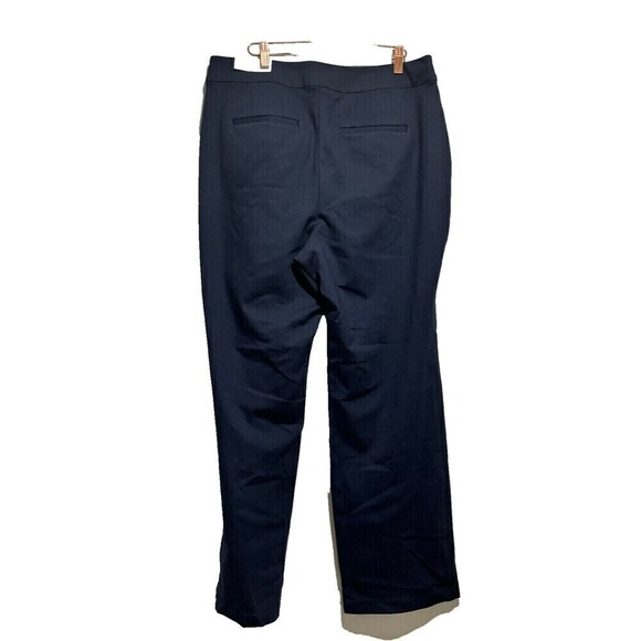 Lane Bryant Womens Cassic Ponte Trouser Pants 14R Navy Blue High Rise Stretchy - Picture 2 of 11